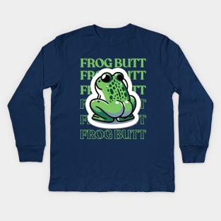Frog Butt Kids Long Sleeve T-Shirt